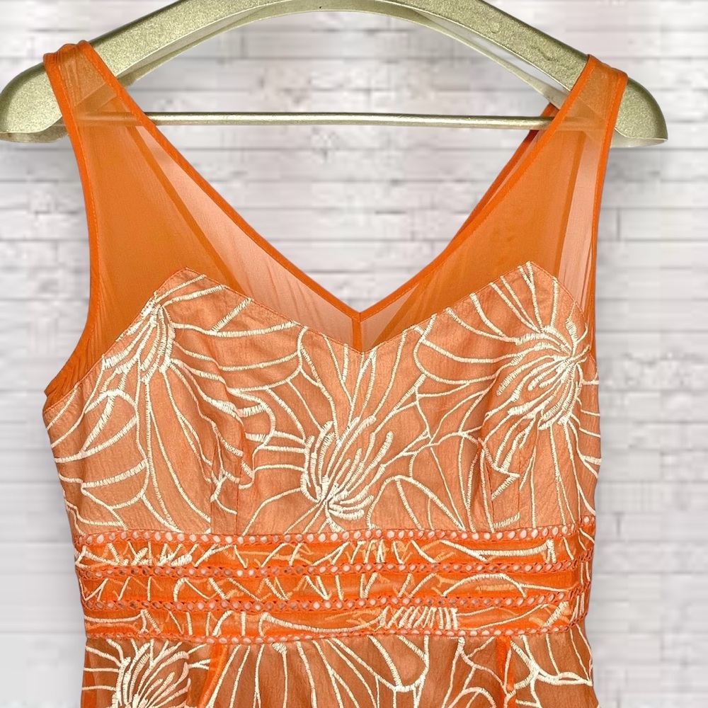 Anthro Moulinette Soeurs Calendula Orange Dress Size 8 NWT - Picture 3 of 9